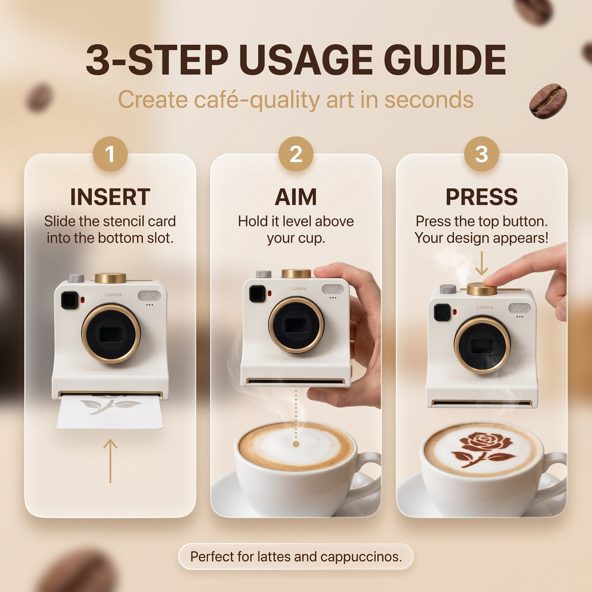 Lunora Coffee Stencil Printer