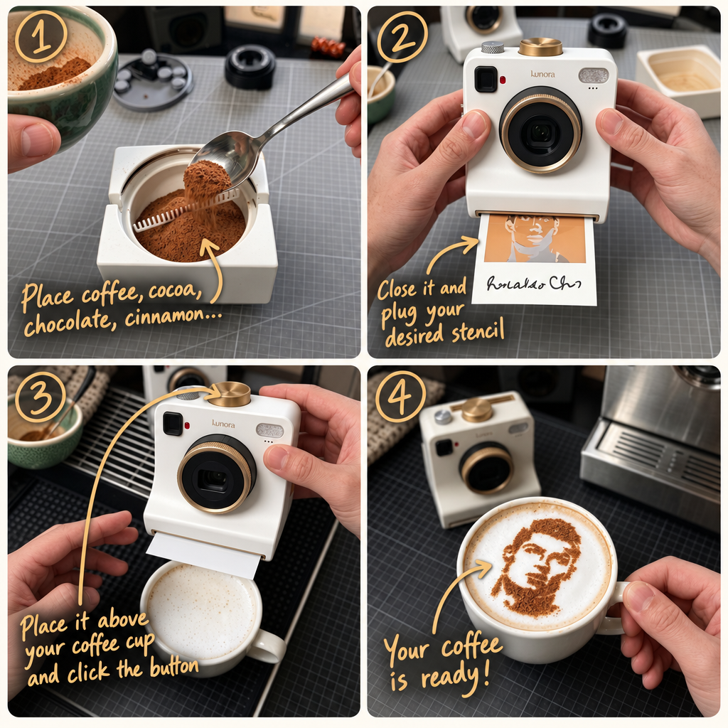 Lunora Coffee Stencil Printer
